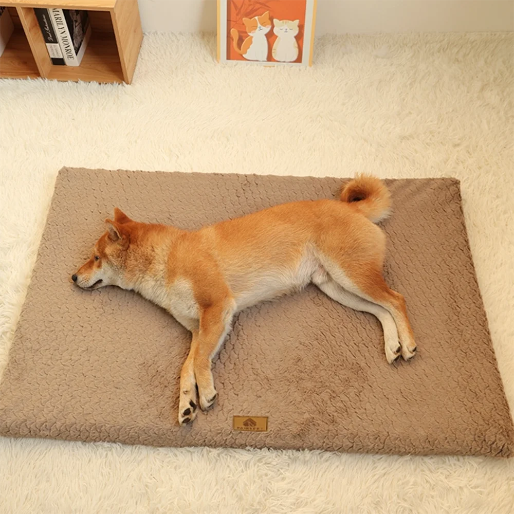 3D Foam Pet Bed With Removable Washable Faux Fur Cover
