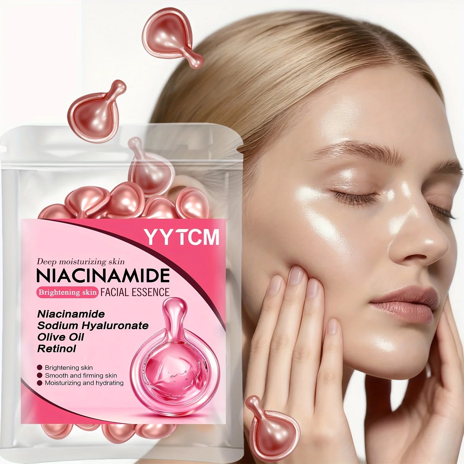 niacinamide-facial-essence-capsules-containing-retinol-olive-fruit-oil-gardenia-extract-brighten-skin-tone-moisturize-and-hydrate-smooth-and-refine-skin-0-5gx30-capsules-bag-1-bag